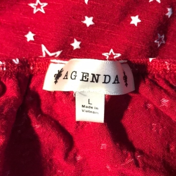 AGENDA LARGE RED AND WHITE STAR BLOUSE - Picture 5 of 6